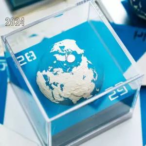 2024 지구본 새해선물 책상달력 한국어 장식 영문판 3D 찢는달력