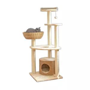 캣폴 원룸 캣휠 캣선반 스크래쳐 설치 고양이 간편한 한번에 3in1 캣타워 해먹 숨숨집