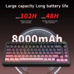 새로운 AJAZZ AK820 MAX Plus 게임용 키보드 트라이 모드 8000mAh 가스켓 TFT 스크린 핫 플러그 기계식