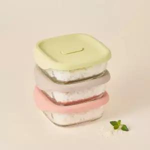 락앤락 내열유리 냉동밥 반찬통 바로한끼 밥용기 Lite 320ml X3