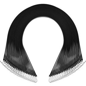 VEVOR 고무 번지 코드, 50팩 53.3cm(21인치) 길이, 내후성 타이 다운 스트랩, 크림프 S 후크, 플랫베드 트레일러, 캔버스, 화물 등을 고정하기 위한 튼튼한 야외 방수포 스트랩