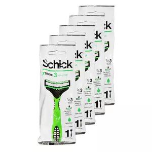 엘지 쉬크 휴대용 익스트림 3 센서티브 일회용 면도기 1입 5개 면도