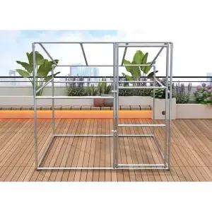 야외 창고프레임 텃밭 야외천막 도어형 화단 미니온실 이동식창고 8x5x9/2 옥