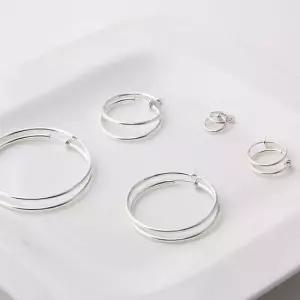 베이직 링 파이프 귀걸이/귀찌 40mm
