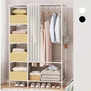고품질 행거 옷걸이 간이옷장 대형 조립식 침실 수납행거 수납 드레스룸 시스템행거 옷걸이행거 WFIP9ES