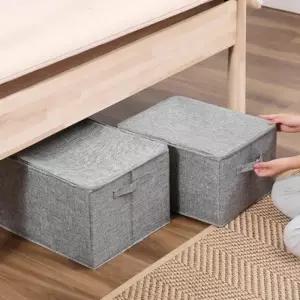 의류 수납 정리함 보관함 박스 지퍼형 중 패브릭