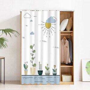 옷장 선반 가림막 방문 탈착식 부엌 이동가능잡화서 주방가림막 옷장가림천 배식구 선반가리개