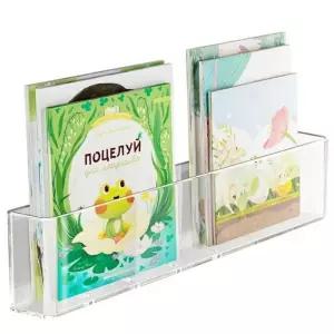 벽걸이 진열대 아크릴 벽선반 수납 책꽂이 투명 잡지