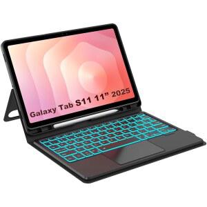 삼성 갤럭시탭 S11 11인치용 터치 키보드 케이스 - 폴리오 콤보 무선 스마트 트랙패드 태블릿 커버 11