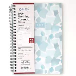 블루 스카이 2026 주간 및 월간 플래너 캘린더 2026년 1월 - 12월 5인치 x 8인치 유연한 프로스팅 커버