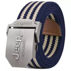 JEEP SPIRIT 남자 캐쥬얼 스트라이프 버클 벨트+팔찌