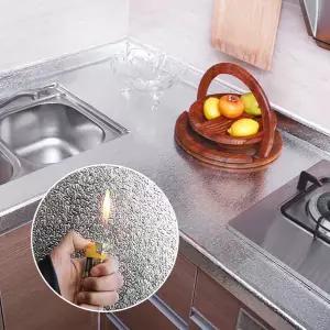 가스 레인지 시트지 알루미늄 벽면 타일 주방 시트지 방수 필름지 붙이는 다용도 상판 벽지 데코 접착 가구