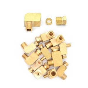 호스 압착 페룰 공작 기계 윤활 황동 오일 파이프 피팅 OD 튜브 압축 튜브 피팅 커넥터 어댑터 4mm 6mm 8mm