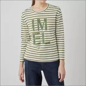 올리비아로렌 HC04 스트라이프 원포인트 티셔츠 이월상품,이월티셔츠,편한티셔츠 VVCA