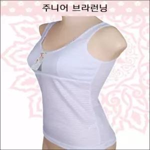 흰색 가슴밴드 주니어브라런닝 청소년 초등학생