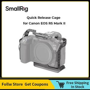 SmallRig HawkLock 퀵릴리즈 케이지 캐논 EOS R5 Mark II Arca-Swiss 플레이트용 콜드 슈 H21 NATO 레일