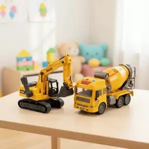 캐스B 엔지니어링 래미콘 트럭 포크레인 중장비 자동차 미니카 모래놀이 공사차 장난감 유아