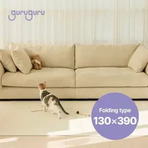 [구루구루] 슬림핏 펫 매트 폴딩형 130x390 강아지 고양이 미끄럼방지 슬개골보호 거실 복도