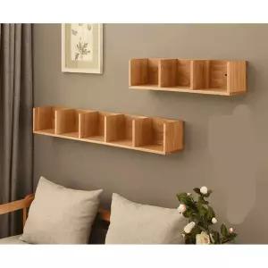 벽걸이 책장 나무 색상 2 선반 인테리어 거실 다용도