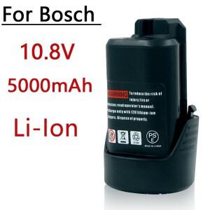 보쉬 10.8V BAT412A D-70745용 5000mAh 리튬 이온 배터리 2607336014 GSR 120-LI