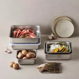 알텐바흐 스텐 밧드 더 스퀘어 스테인리스 용기 재료 보관 반찬통 스몰