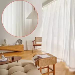 비침없는 도톰한 쉬폰커튼 나비주름 차르르 가림막커튼