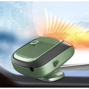 차량용 히터 시거잭 소형 온풍기 자동차 화물차 난방기 신형 1단계 그린 12v소형차