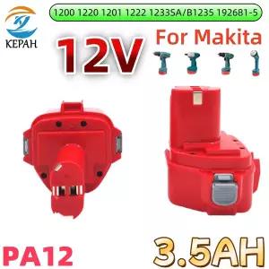 마끼다배터리 호환  Makita 드릴 모델용 충전식 12V 3500mAh Ni-Mh 배터리 1222 1233S PA12 1235B 638347-8