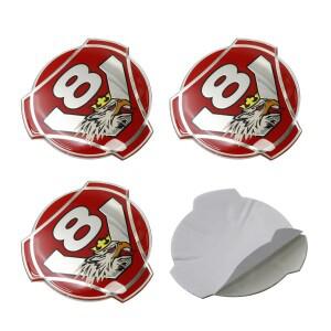 스카니아 트럭 림 휠 센터 캡 배지 엠블럼 스티커 커버 레드 실버 그리핀 헤드 V8 로고 알루미늄 데칼 4개