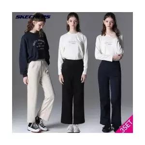 [스케쳐스]3SET 여성 테이퍼드 우븐 기모 팬츠 3종세트_631088 912904