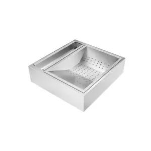 대용량 튀김작업대 스텐 사각 기름거름망 분식집 감자