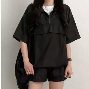 여성 여름 반팔 린넨 아노락 트레이닝 반바지 7부 5부 운동복 상하복