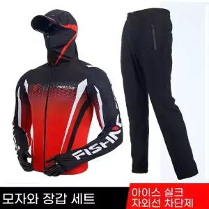 스 냉장고바지 여름낚시복 세트 장갑세트