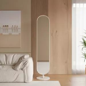 화이트스톤 전신거울 아치형 수납형 대리석받침 틈새