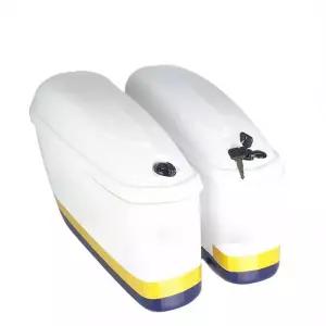 오토바이 사이드박스 글리어 장착 리어백 수납 바이크