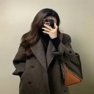 모직코트 여성 코트 메일라드 모직 가을 겨울 오버사이즈 하프 트렌치 힛템