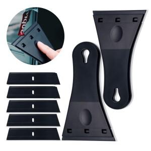 FOSHIO 플라스틱 손잡이 면도날 스크레이퍼 자동차 스티커, 비닐 랩 필름 청소 스퀴지 벽지 접착제 잔류물