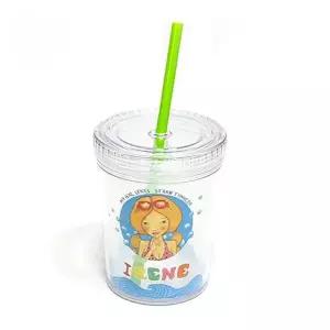 [에이치플러스몰]TBZ 카네 투명 스트로우 빨대컵 300ml