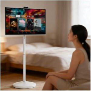 SHEUAO 27 / 32 인치 터치 스크린 휴대용 TV | 8GB 램 + 128GB 저장 공간 8시간 배터리가 내장된 1080P 풀 HD 모니터 안드로이드 13 OS 롤링 온