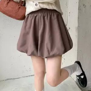 벌룬 숏팬츠 숏 호박 가을 여성 와이드 반바지 WFLX6DB