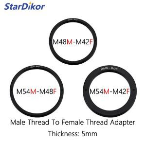 StarDikor M42M48M54 x0.75 남성-여성 스레드 망원경 어댑터 링 Zwo Qhy 카메라 용 알루미늄 합금 Thicknes