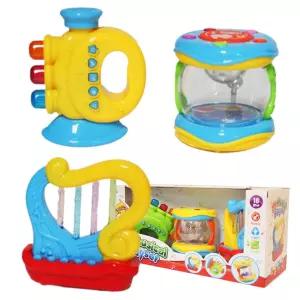 트럼펫 하프 3종 유아 악기장난감 어린이집 유치원