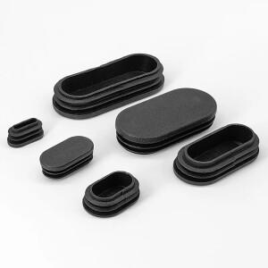 검정색흰색회색 타원형 플라스틱 사각 튜브 플러그 고무 발 패드 강철 파이프 테이블 및 의자 단형