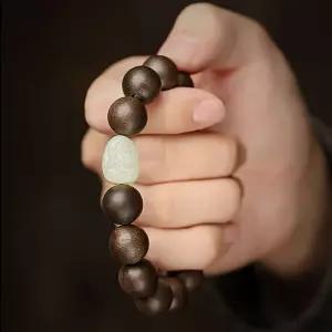 침향나무 불교 나무 염주 보현보살 핸드메이드 구슬 팔찌