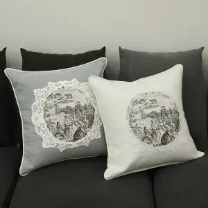 집에 프렌치 인견 쿠션겸 방석커버