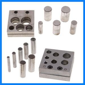 보석 제작용 원형 금속 펀치 및 커터 블록 포함 디스크 커터 세트 디자인 수공구 5 홀 7 홀 모듬