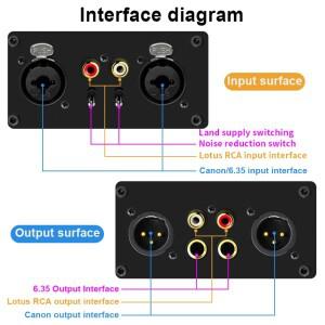 3핀 XLR/RCA/TS/TRS 접지 루프 노이즈 차단기 다목적 소음 제거기 가정  사무실 극장 오디오 재생 시스템용