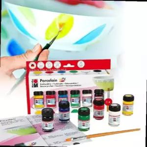 마라부 도자기 세라믹물감 포셀린 6색+붓 스타터세트