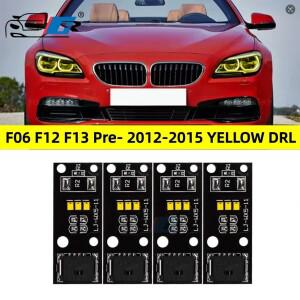 Yellow Angel Eyes Light DRL Boards for BMW 6 Series F06 F12 F13 Pre-facelift 2012-2015 LED Headlight