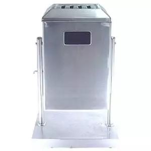 사각 쓰레기통 실외 휴지통 재털이 스텐 대형 85L WFLX715